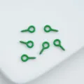 Colorful painted screw eye hooks, small metal eye pins for DIY phone case jewelry and keychains. - 8mm (100pcs) / Green