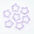 Lavender star-shaped spring carabiner clips for DIY jewelry making and keychains - Light Purple