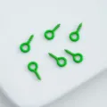 Green color coated screw eyes eye pins DIY phone case jewelry accessories hooks 6pcs - 8mm (100pcs) / Green