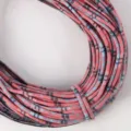Vista dettagliata del cordino a quadri rosa e blu da 5 mm per cappuccio di abbigliamento fai da te. - 02# Rosa