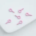 Pink screw eye pins for DIY phone case pendants and jewelry accessories craft supplies. - 8mm (100pcs) / Pink