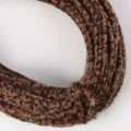Corda tonda floccata stampa leopardo 5mm per coulisse di vestiti e spalline fai da te. - 07# Caffè marrone scuro
