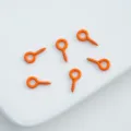 Color painted screw eyes for DIY phone case pendants, keychains, and jewelry accessories. - 8mm (100pcs) / Orange