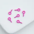 Pink coated eye screws 8/10mm screw hooks for DIY phone case keychain accessories variant. - 8mm (100pcs) / Pink