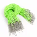 Neon green 1.5-2mm round waxed cord necklace with lobster clasp for DIY jewelry making - 1.5mm (10 Pieces/Pack) / Fluorescent Green