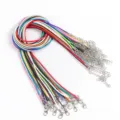 Colorful 1.5-2mm waxed cord necklace strings with lobster clasps for DIY jewelry - 1.5mm (10 Pieces/Pack) / Multicolor (11)