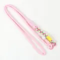 Pink phone lanyard detail woven strap, adjustable cross body cord accessory part. - Pink