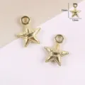 Pendentif etoile en metal dore DIY fabrication de bijoux accessoires d'etoiles mignonnes - Étoile (50 pcs/paquet)