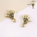 Pendentifs métalliques dorés en forme de main souriante pour bijoux DIY boucles de - Paume (50 pcs/paquet)
