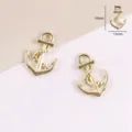 Pendentifs ancre dorés breloques en métal CCB pour fabrication de bijoux artisanaux DIY. - Ancre (50 pcs/paquet)