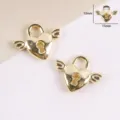 Pendentif cadenas cœur aile dorée DIY accessoire bijoux fait main matériel de décoration. - Cadenas Cœur (50 pcs/paquet)