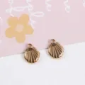 Pendentifs coquillage dorés pour création de bijoux DIY, petits breloques pour boucles d'oreilles. - Coquillage (30 pcs/paquet)