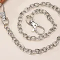 Silver metal replacement chain strap with lobster clasps for bags or belt accessory - Chain Only / Silver