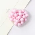 Pink acrylic round beads variant, smooth solid color diy loose beading materials for crafts. - 08 Light Pink