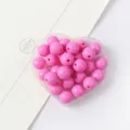 Pink Acrylic Round Beads DIY Crafting Loose Beads Straight Hole for Jewelry Making 6-16mm - 10 Light Rose Red