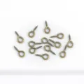 Bronze Screw Eye Pins Small Metal Eyelets Hooks Threaded Loops DIY Jewelry Findings - 4.5x10mm (100 Pieces/Pack) / Antique Bronze