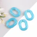 Acrylic U-shaped chain link light blue marble DIY bag phone case jewelry accessory - Size 6