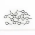Small metal screw eyes eye screws DIY jewelry accessories for handmade pendants and crafts. - 4x8mm (100 Pieces/Pack) / Gun Black