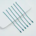 Teal metal ball chains for DIY jewelry making, tags, and keychains, durable alloy material. - 17 Navy Blue