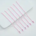 Pink alloy ball bead chains for DIY jewelry making, keychains, and bag tag accessories now. - Light Pink