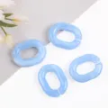 Light blue marbled acrylic U-shaped chain link variant for DIY phone case and bag accessories. - No. 05