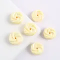 Cuentas sueltas de galleta en espiral con revestimiento AB para accesorios de joyeria DIY - Amarillo claro