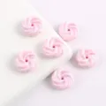 Cuentas sueltas de galleta remolino rosa para dijes de telefono y accesorios de joyas. - Rosa