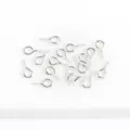Silver screw eye pins DIY jewelry findings small metal eyelets screw bail charms for handmade crafts - Silver