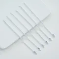 White metal ball bead chains DIY jewelry accessories for keychains and tags variant. - 27 White