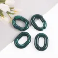 Acrylic U-shaped chain links in dark green for DIY handbag phone case jewelry accessories - Size 7