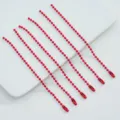 Red bead chain metal alloy ball chains for DIY jewelry making and keychain pendant accessories. - Red (21)