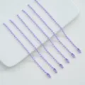 Purple metal ball chains for DIY jewelry making, keychains and tags. Durable alloy findings. - Purple