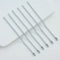 Grey metal ball chain connectors, DIY craft accessories for keychains and hanging tags. - 24 Silver Gray