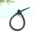 Schwarze Silikon Kabelbinder wiederverwendbare Schlaufe Organizer für Ladekabel. - 5 Stück / Schwarz