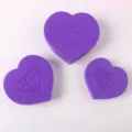 Set of three purple heart-shaped trays for DIY diamond painting tools - 05 Bright Purple Combination Set
