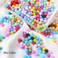 Colorful mix macaron matte acrylic round beads for DIY bracelets necklaces making 6/8/10mm - 6mm 100 Beads / Mixed Macaron(09)