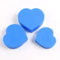 Blue heart-shaped diamond painting sorting trays in three sizes for DIY crafts - 08 Blue Combination Set