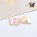 Leuke vlinder geemailleerd legering hanger bedels voor DIY sieraden maken en kettingen. - Vlinder / 1 Stuk / Roze
