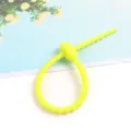Bunte Silikon Kabelbinder, flexible selbstsperrende Schnur zum Ordnen von Kabeln DIY. - 5 Stück / Neongelb