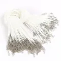 Bundle of white 50cm DIY necklace cords with lobster clasps and extender chains - 1.5mm (10 Pieces/Pack) / White
