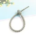 Grauer Silikon Kabelbinder selbstverschliessender Organizer fuer Datenkabel und DIY Handwerk - 5 Stück / Grau