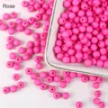 Rose pink matte acrylic round beads for DIY jewelry making earrings and bracelets - 8mm 50Pcs / Rose (15)