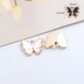 Geëmailleerd vlinder legering bedel hanger DIY sieraden accessoires voor ketting armband maken - Vlinder / 1 Stuk / Wit