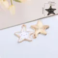 Druppelolie legering ster hanger DIY sieraden accessoires bedel voor ketting armband. - Zeester / 1 Stuk / Wit