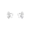 Elegante Schmetterlings-Ohrstecker aus Silber mit birnenförmigen Zirkonia-Steinen. - Schmetterling Funkelnd Stil / Silber