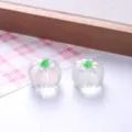 Macro detail of cute clear resin pumpkin miniatures for DIY Halloween craft accessories - Clear Mini Pumpkin (MG-08091) / 1 Piece