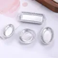 Detail of miniature silver plates with embossed patterns for dollhouses - Mixed Styles (MG-257)