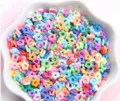 Bunte Polymerton-Scheiben in Blumenform für Schleim und Bastelarbeiten Dekoration - Hohle Blume