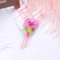 Detailed view of pink glitter heart magic wand resin accessory for DIY phone cases and hair clips - Pink Heart Magic Wand