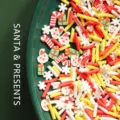 Mixed Christmas polymer clay slices for DIY crafts and festive nail art - Santa Gift / 50g Pack
